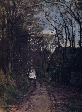  Norman Lienzo - Carril en Normandía Claude Monet